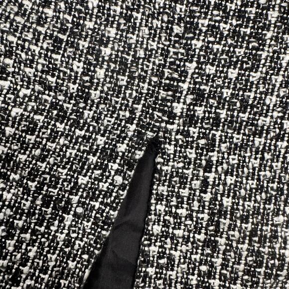 Worthington Black & White Tweed Pencil Skirt Women's 2 Back Slit Preppy Office - Picture 10 of 15